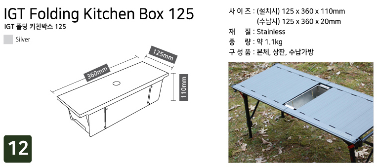 IGT 폴딩 키친박스 125 / 0.5 UNIT