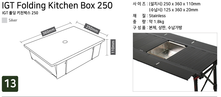 IGT 폴딩 키친박스 250 / 1 UNIT